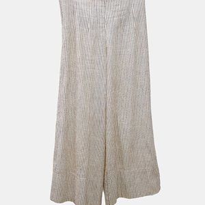 Caron Callahan Striped Cream Cotton Pants